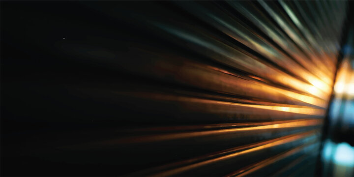 Abstract blue motion blur waves glowing with light and colorful energy pattern in a night sky style background
