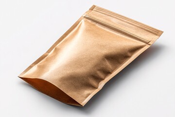 Naklejka premium empty kraft paper pouch mockup for eco-friendly packaging design and branding