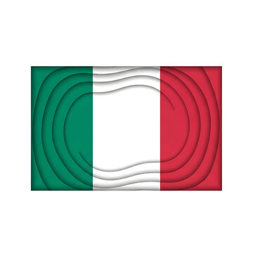 italian flag ribbon wave seamless loop abstract national pride design vector illustration