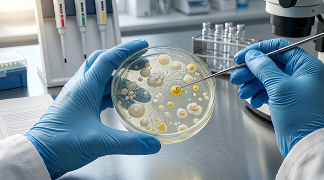 Aseptic techniques employed during microbiological diagnostics in clinical research environment