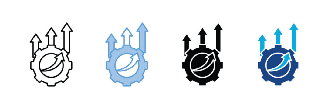Increment  Icon Set Multiple Style Collection
