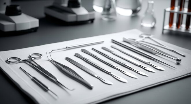 Gleaming Surgical Dissection Tools Set