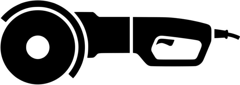 Industrial Electric Angle Grinder Silhouette