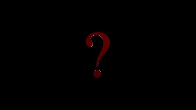 Elegant Silver Metallic 3D Question Mark Icon Rotating on Black Background for Premium Support, Professional Inquiries, and Corporate Knowledge Base.