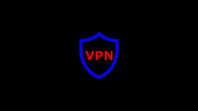 Glowing neon VPN Virtual Private network protocol concept. Motion graphics of VPN network idea. personal networking concept.4k motion video animation.