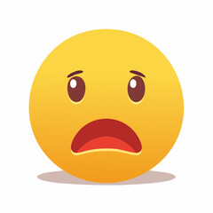 Fototapeta premium Shocked Emoji Face
