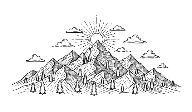 vector illustration of a mountain