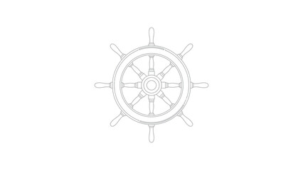 Obraz premium Ship helm wheel nautical steering.