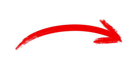 Red paint stroke curved arrow direction sign © BEN HDA