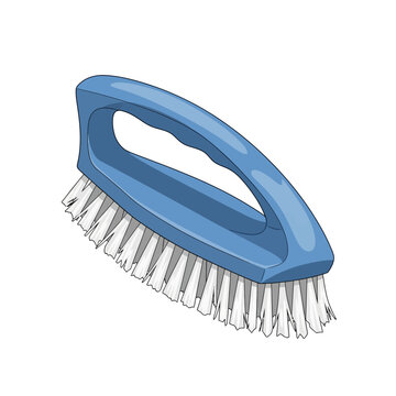 Blue nail buffer brush for grooming