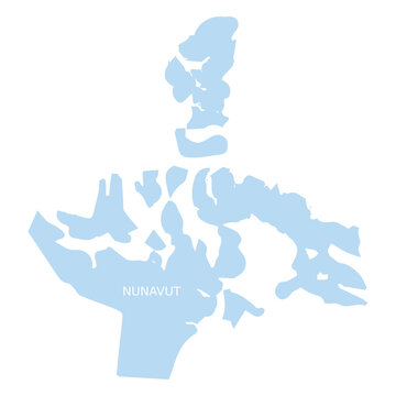 Nunavut territory map