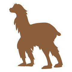 Obraz premium Llama walking silhouette