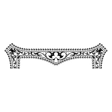 Ornamental picture frame top