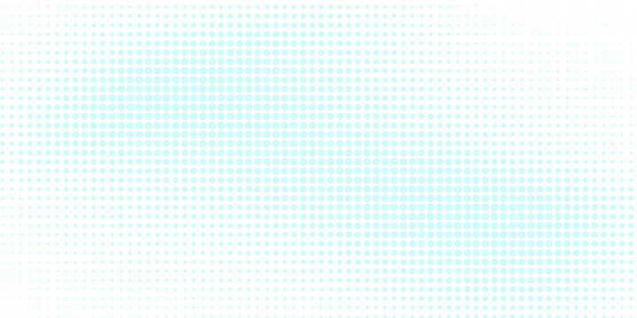 Blue dot color halftone white background. Simple staggered dots pattern design.
