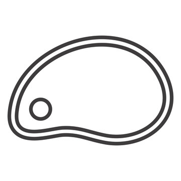 Meat slab stroke icon