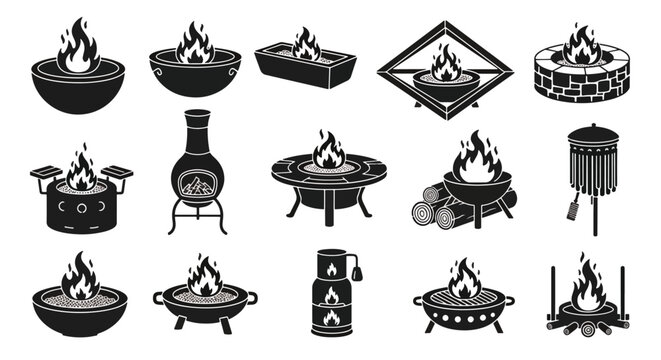 Various Fire Pits and Stoves.