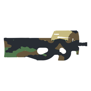 Personal defense weapon camouflage icon