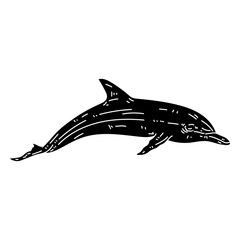 Dolphin tail flipper silhouette © Vexels