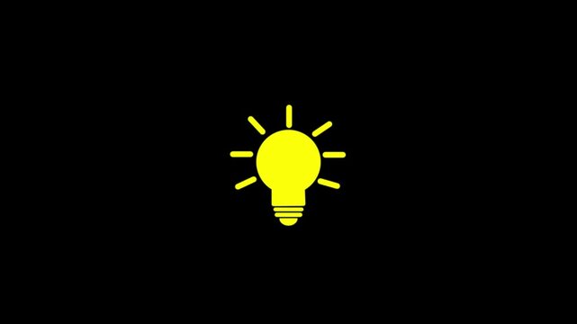 Animation of an ai light bulb icon symbolizing innovation and brilliance.