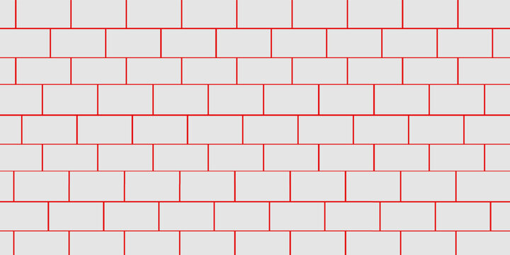 White brick wall texture, seamless cladding pattern for interior decoration, kitchen backsplash, plastic panel, building exterior design.