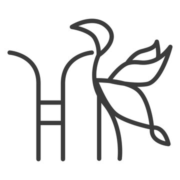Bird stork wing tail divinity stroke