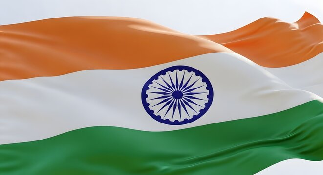 Celebrating independence day india vibrant image of the indian national flag waving with pride