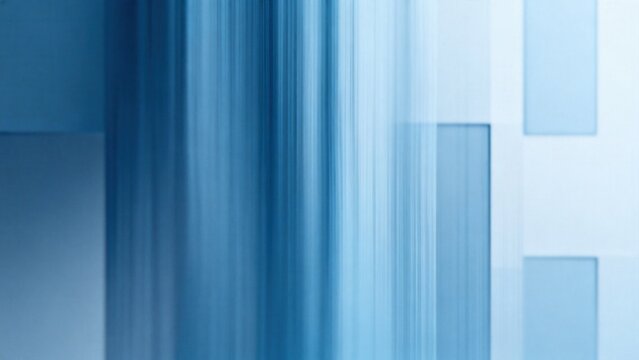 Abstract blue vertical lines and rectangles