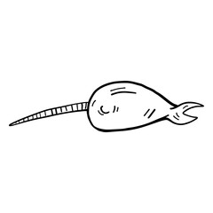 Tusk narwhal tail stroke © Vexels