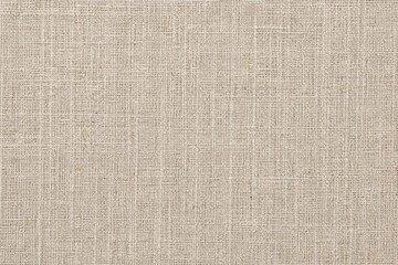 Fototapeta premium Close-up of intricately woven beige linen fabric with subtle diagonal texture lines, natural light highlighting the fine threads, minimalist and elegant textile background for fashion, design, or
