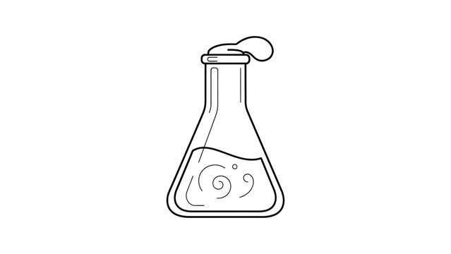 Laboratory glassware conical flask equipment.