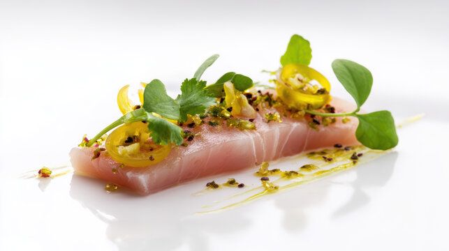 yellowtail kingfish sashimi with jalape&ntilde;o