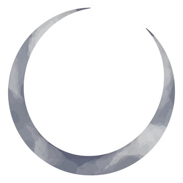 Waning moon textured