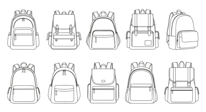 Variety of Backpack Designs Shown.