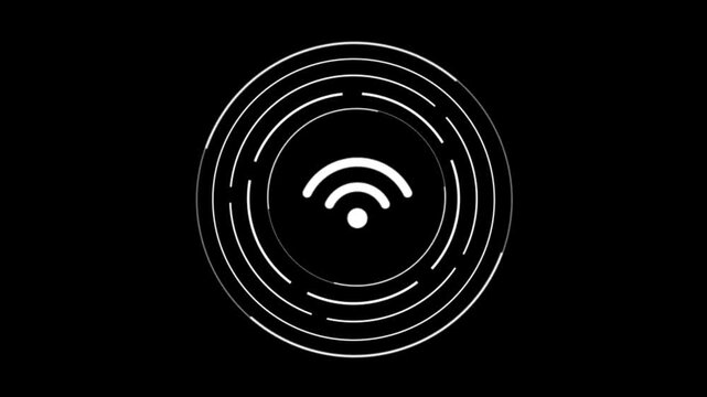 Wireless and wifi icon or wi-fi icon sign for remote internet access, internet connection, signal icon, variations podcast vector symbol
