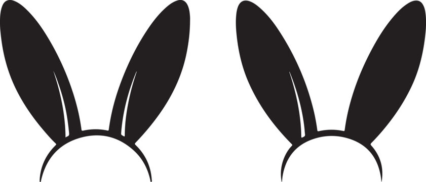 Rabbit Ears Headband Silhouette Set - Easter Bunny Costume