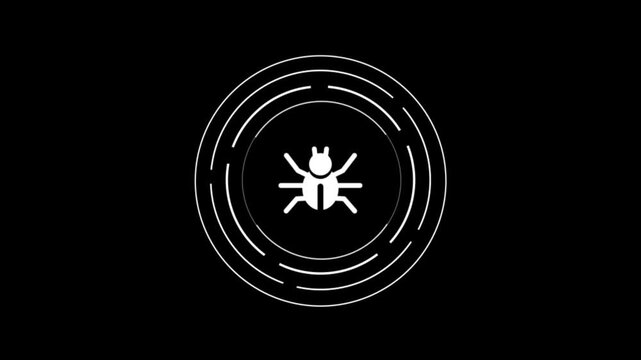 Bug icon set in Flat and Outline Style Isolated on White Background. beetle insect sign. software malware virus icon. computer cyber malicious code icon for UI designs.
