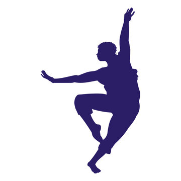 Dancer silhouette dance step