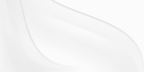 Obraz premium Curtain white wave soft shadow and blurred. frabic shapes curve designs. abstract backround on isolated. Vector Modern