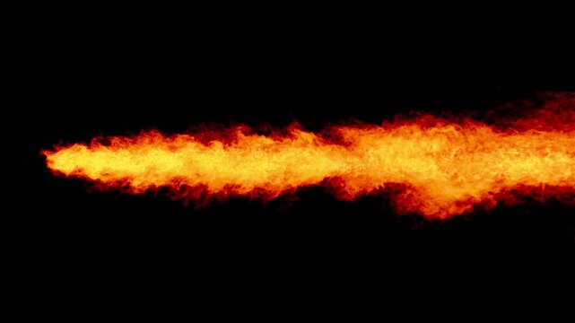 VFX Fire Slash Straight Middle 3 Seconds in + 5 Seconds loop Angle2