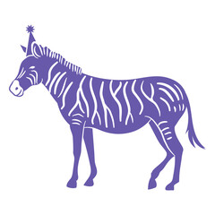 Obraz premium Purple circus zebra