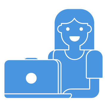 Girl seraching in laptop