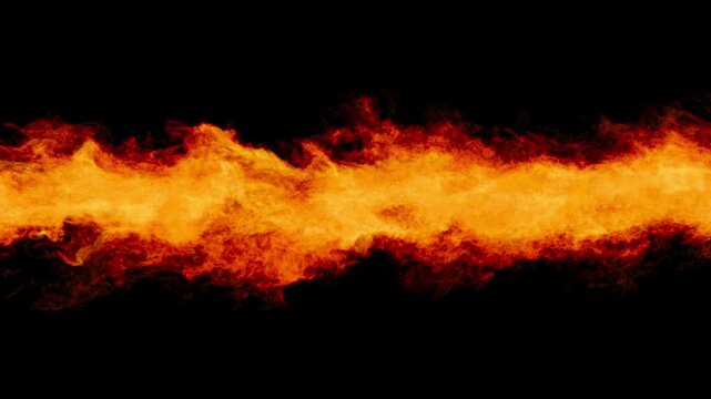 VFX Fire Slash Straight  Large 3 Seconds in + 5 Seconds loop Angle1
