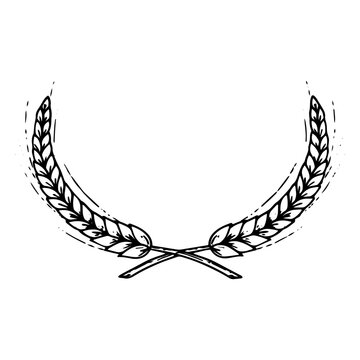 Elegant laurel wreath design