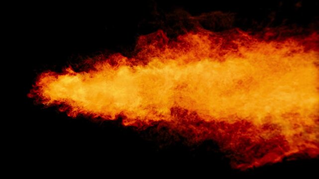 VFX Fire Slash Straight  Large 3 Seconds in + 5 Seconds loop Angle3