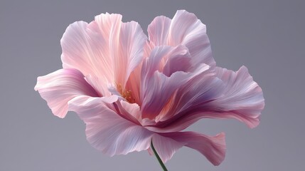 Naklejka premium Beautiful pink flower with delicate petals. Captivating floral design captures elegance and grace. Ideal for nature lovers and decorative purposes. Stunning image enhances botanical collections.