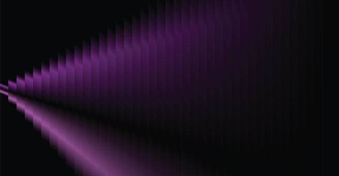 Abstract dark purple geometric background with glowing light rays and segmented block pattern, modern digital art