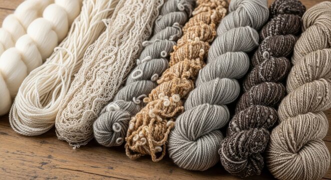Collection of Natural Undyed Wool Yarns