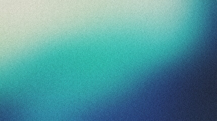 Blue and green gradient background with grain texture effect © FizzyArt