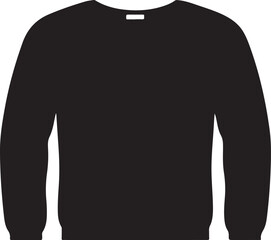 Naklejka premium Black long sleeve sweater front view