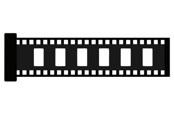 Obraz premium Film strip, movie film, cinema strip, black filmstrip, vector icon